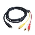 AROKOKO Hdmi Cable Hdmi Top Avline To 3Rca1.5M Set To Network Box Yellow Red White To
