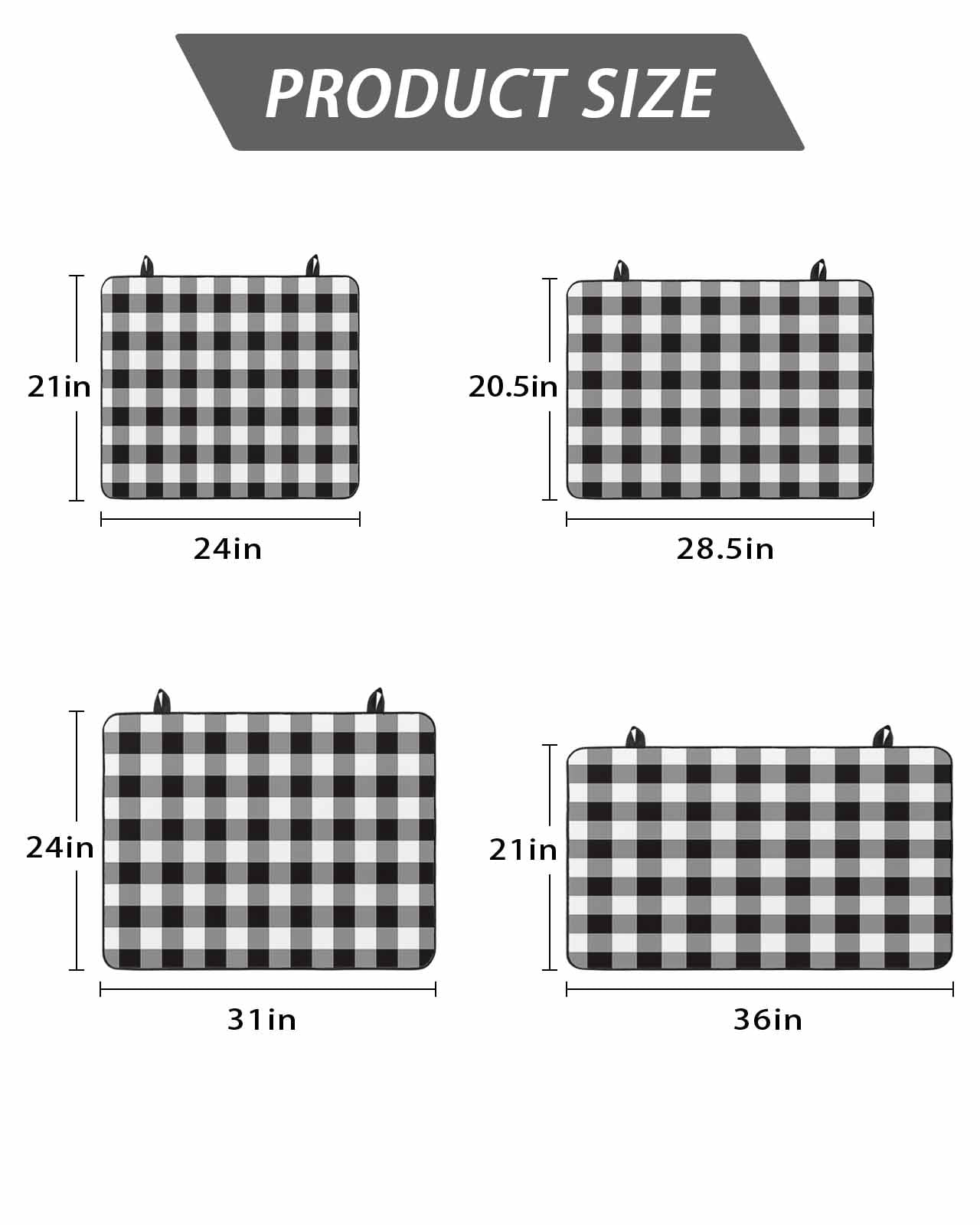 Stove Top Covers for Electric Stove, Black and White Checkered Glass Stovetop Cover Protector, Farmhouse Buffalo Plaid Induction Cooktop Protector Oven Mat for Kitchen Countertop 24"x21"