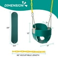 thumbnail image 2 of Ktaxon Toddler Swing, Full Bucket Baby Swing Seat with Coated Chains for Outdoor Use, Green, 2 of 6