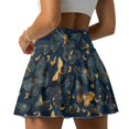 thumbnail image 4 of HELLHERO Butterfly Polyester Spandex Golf Skirts with Built-in Shorts, 2 Side Pockets with Pockets Tennis Skirt for Vacation Yoga Daily Wear, 4 of 9