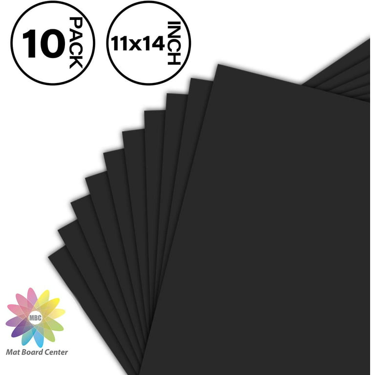 CustomPictureFrames.com Mat Board Center, Pack of 10 3/16 BLACK Foam Core  Backing Boards (16x20, BLACK)