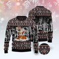 thumbnail image 3 of Suéter feo de punto divertido de Navidad de algodón con diseño de Papá Noel y mascotas, estilo vintage e informal de invierno, estilo Harajuku, estilo retro, manga larga, impresión 3D 1, 3 of 5