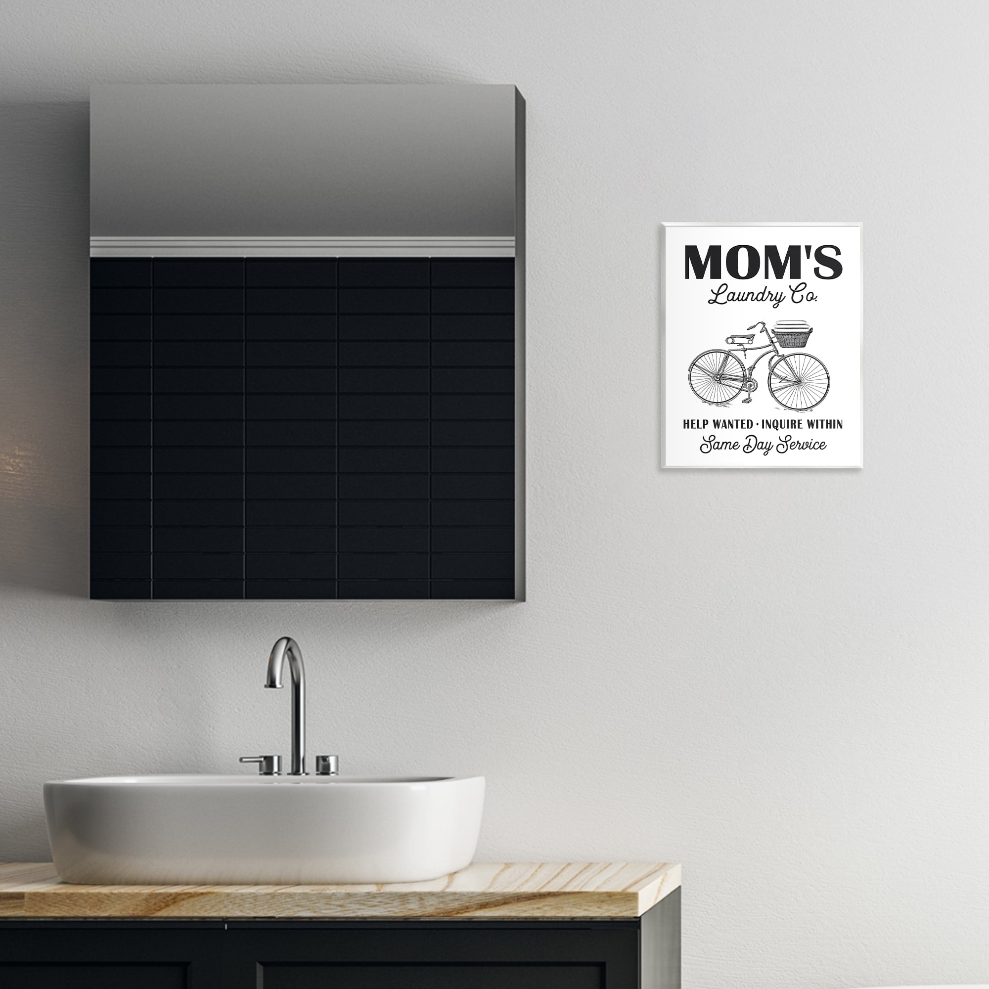 Stupell Industries Mom's Laundry Co Typography Painting Unframed Art Print Wall Art, 11 x 14