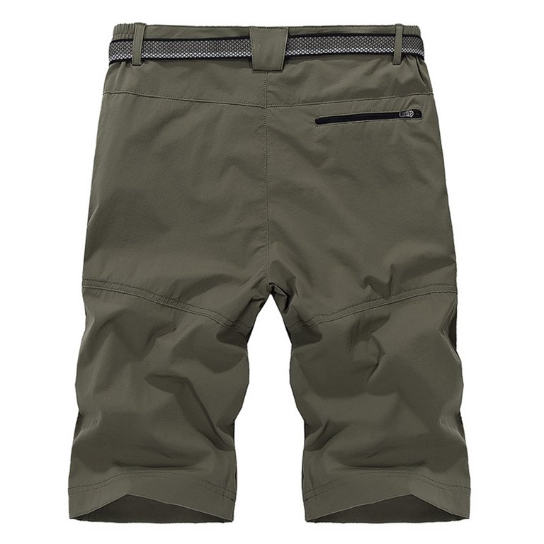 Tawop Mens Summer Shorts Cargo Half Pants Beach Sports Plus Size Pockets  Baggy Summer Workout Shorts Green M(Us:4) 