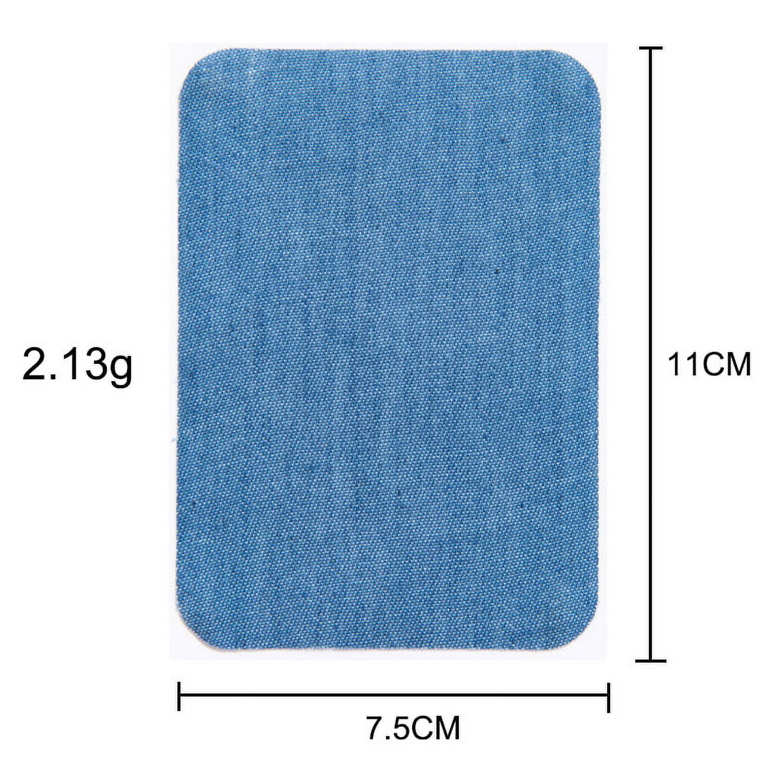 Phonesoap Denim Iron on Jean Patches Inside & Outside Strongest Glue Assorted Shades of Blue Repair Decorating 2.75 inch D