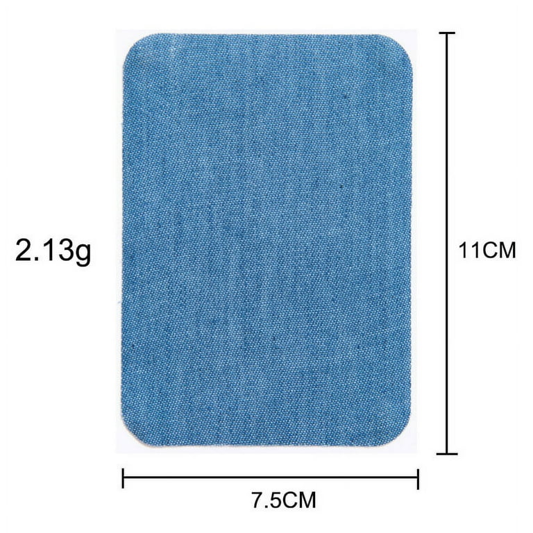 20 Pieces Jeans Denim Patches, Premium Quality Denim Iron-On Jean Patches, 4 Shades of Blue Iron on Pants Patches for Holes Clothing Repair Outside
