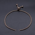 thumbnail image 4 of 10pc Adjustable 201 Stainless Steel Slider Bracelets Making Box Chain Bolo Bracelets Making Rose Gold Single Chain Length: about 11.5cm, 4 of 4