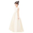 thumbnail image 2 of Ekidsbridal Girl Pageant Flower Girl Dress - Pearl Beaded A-Line V-Back Satin 327-A (Size: 2-10), 2 of 6