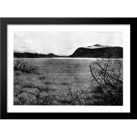 Myren Ved Solevatnet 38x28 Large Black Wood Framed Print Art by Theodor Severin Kittelsen