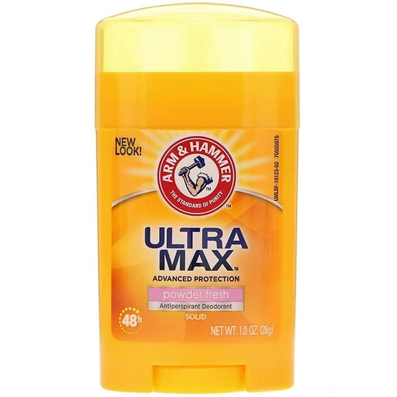 Arm & Hammer Ultra Max Powder Fresh Antiperspirant Deodorant 1.0 Oz Travel Size (Pack of 3)