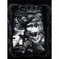 thumbnail image 2 of Plush Throw Blanket - Bad to the Bone - QUEEN BED 79"x 95" - Faux Fur Blanket For Beds, Sofa, Couch, Picnic, Camping, 2 of 3