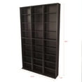 thumbnail image 3 of Atlantic Oskar 61" Large Triple Slim Multimedia & Bookcase in Espresso, 3 of 7