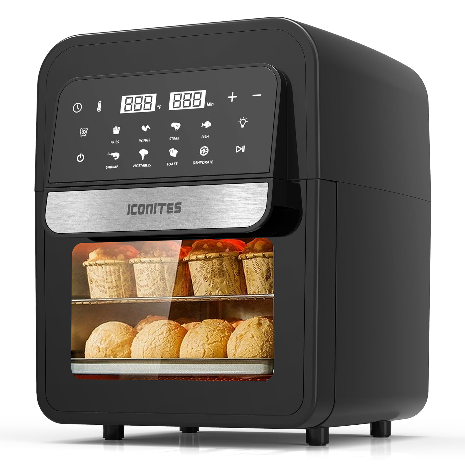 ICONITES 7Qt Air Fryer, 6-in-1 Digital Oven With LCD Screen