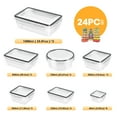 thumbnail image 2 of 24 Pcs Airtight Food Storage Container Set with Lids (24 Containers & 24 Lids), Leakproof BPA-Free Clear Plastic Containers for Kitchen and Pantry Organizers, Meal Prep, 2 of 10
