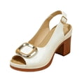 thumbnail image 2 of Willtoo Women's Chunky Heel Sandals Square Toe Slingback Comfortable Insole Casual Summer Shoes, 2 of 7