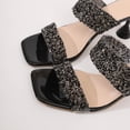 thumbnail image 6 of DIVVce Rhinestone Double Strap Kitten Heel Slides For Women Open Toe Slip On Comfort Evening Footwear, 6 of 8