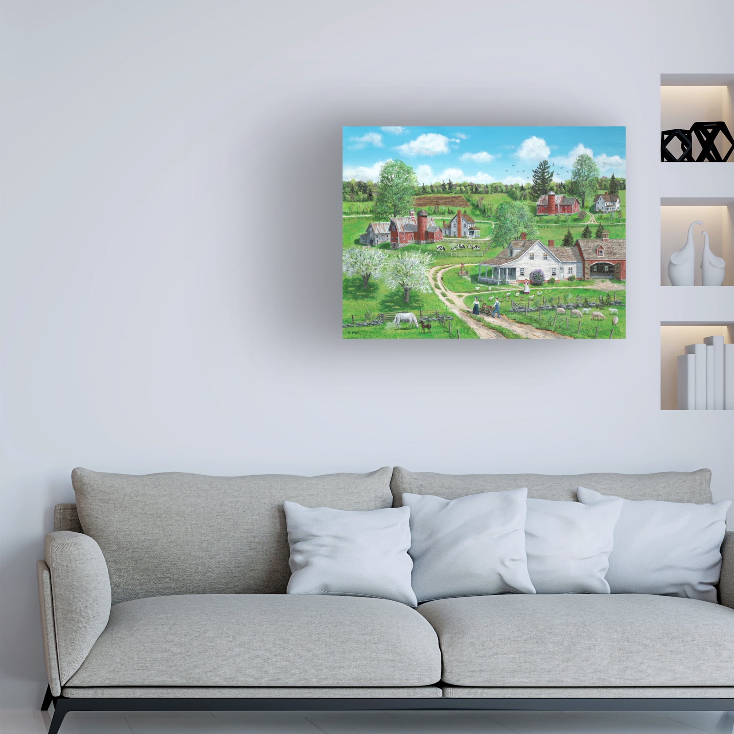 Canvas Wall Art - Bob Fair 'New Babies' Wall Art for Living Room, Bedroom, or Office Décor by Trademark Fine Art - 32 x 24 Inches
