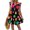 Black, variant on Women's Ruffled Printed Notched Cap Sleeve Dress with Sheer Overlay and Stretch 95% Polyester and 5% Spandex Lightweight