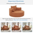 thumbnail image 6 of 360° Swivel Chair Accent Barrel Chair Swivel Round Sofa Chair with 3 Removable Pillows for Living Room, Bedroom, Office and Hotel, Grey, 6 of 8