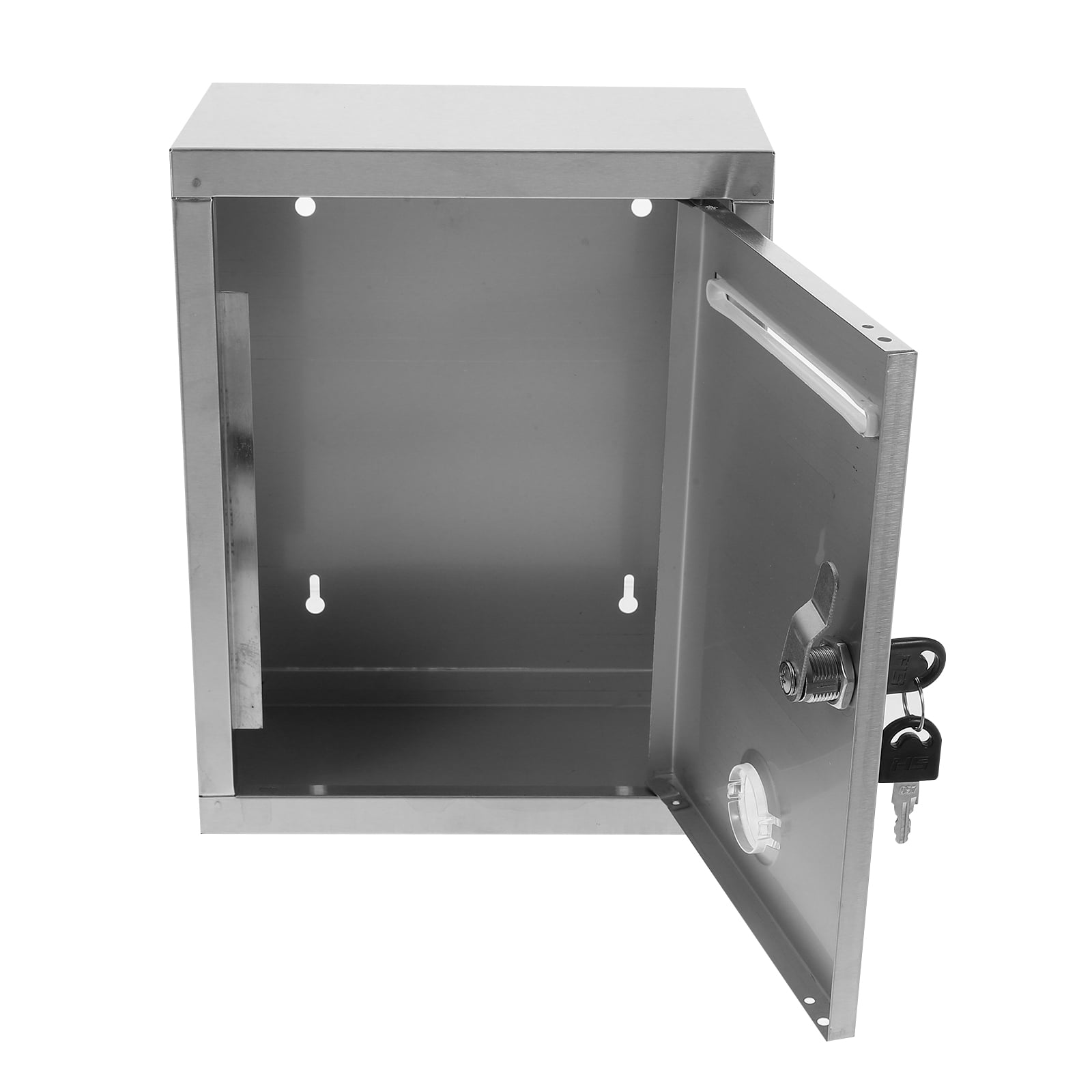 Outdoor Wall Mount Locking Mailbox Suggestion Box Secure Document Drop Box Lockable Wall Mount Mailbox Stainless Steel Mailbox