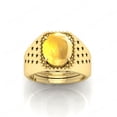 thumbnail image 2 of Shree Jewelrs Original Certified Natural Yellow Sapphire (Pukhraj) Ring - 3.50 Ratti Certified Handcrafted Ring Jupiter Ring, PANCHDHATU Gold Plated Ring for Men and Women, 2 of 5