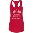 thumbnail image 1 of Tiara White Queens Are Born In October Tank Top Birthday Tank Color Red X-Large, 1 of 2