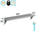 thumbnail image 3 of AmGood 12 in. x 60 in. Stainless Steel Wall Shelf | NSF Certified | Appliance & Equipment Metal Shelving | Kitchen, Restaurant, Garage, Laundry, Utility Room, 3 of 8