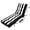 Black and White-Stripes, variant on PUKNLY Chaise Lounge Chair Cushion Outdoor, 67*22*4 in Thickened Leisure Lounge Deck Chair Cushion, Waterproof & Fade-Proof Patio Pool Sun Lounger Pad with Straps, Bag, for Pool, Beach, Balcony