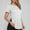 White, variant on Olyvenn Womens Summer Top Slim Fitted Side Split Slit Crewneck Shirts Trendy Casual Basic Comfy Short Sleeve Tunic T Shirts Pink S