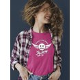 thumbnail image 2 of Fly Away - Retro Winged Emoji Graphic Women's T-shirt, 2 of 4