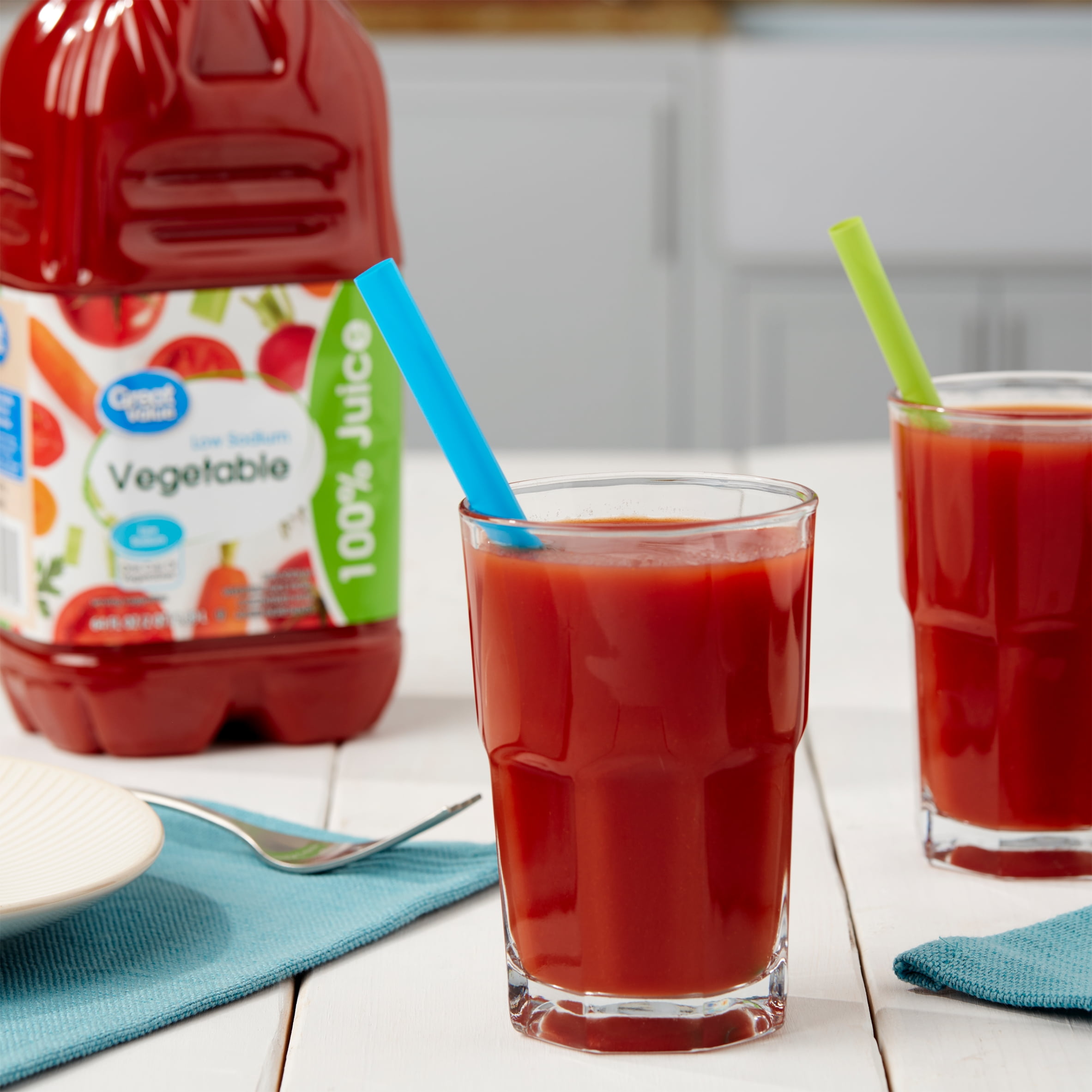Great Value Low Sodium Vegetable 100% Juice, 64 fl oz