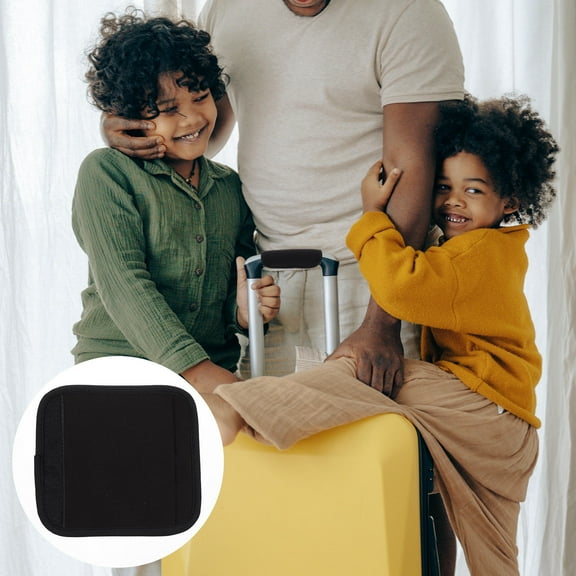 MLINS Slim Wrap Luggage Handle Cover Suitcase Handle Cushion Travel 15.5x14.5cm Black