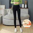 thumbnail image 4 of Toystoory Leggings de lana Pantalones de lana Ropa de invierno Diseño grueso Calor Accesorios de otoño Ropa deportiva sin costuras Medias Uniforme atlético negro XXL, 4 of 5
