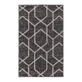 thumbnail image 3 of Unique Loom Eco Trellis Collection Area Rug - Mondo (2' x 3' Rectangle Charcoal Gray/Ivory), 3 of 7