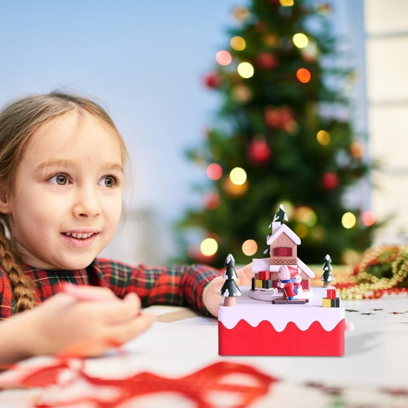 Black Friday Deals 2022 TIMIFIS Toys Christmas Wooden Music Box Gift Christmas Music Box, Music Box Smart Castle Toy Birthday Gift For Lover Friends And Kids Kids Christmas Gifts