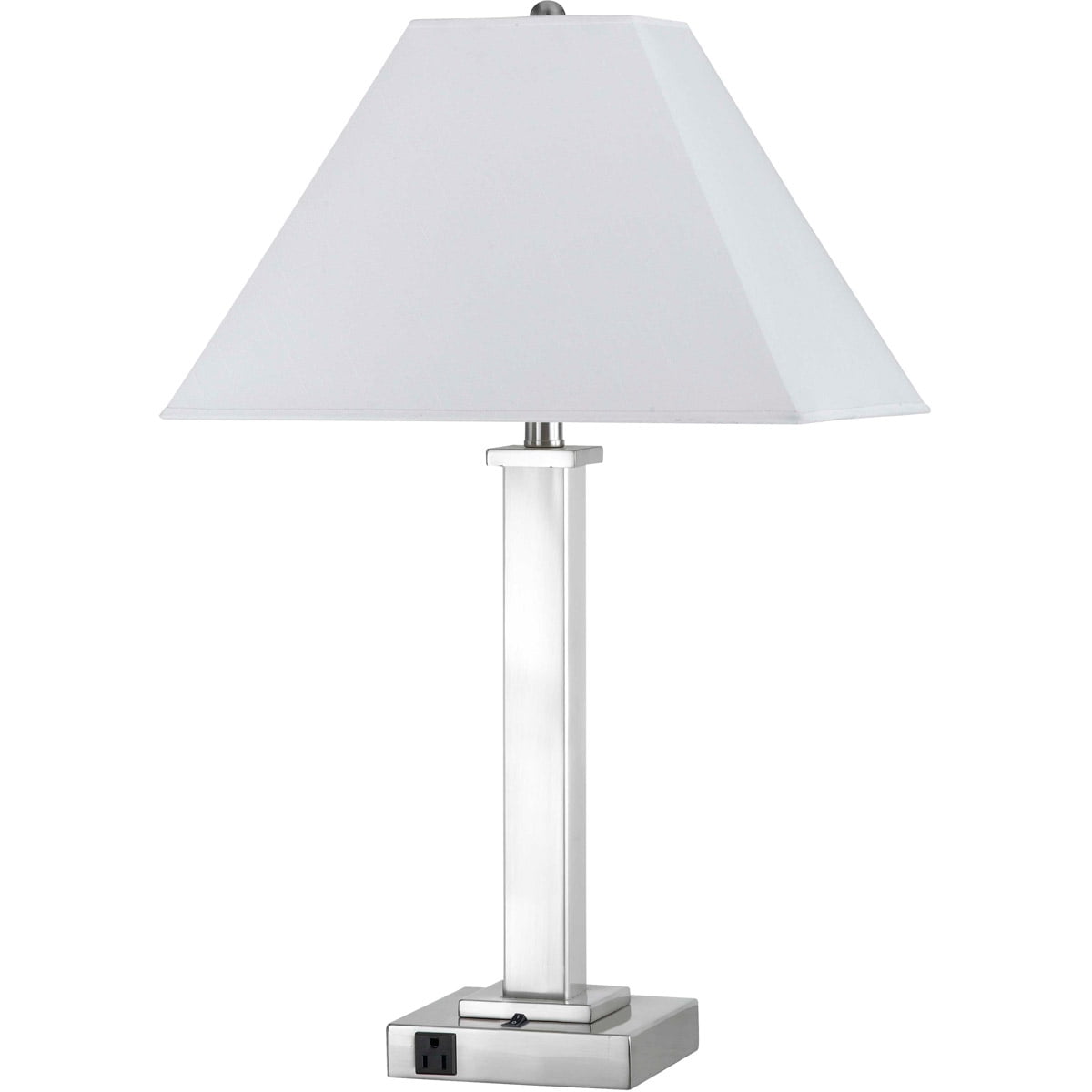 Table Lamps 1 Light Fixture With Brushed Steel Finish Metal Material