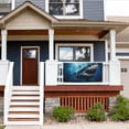 thumbnail image 4 of Zufioo 3D Realistic Shark Print Holiday Banners, Party Banners, Hanging Flags, Bar Shopping Mall Garden Wall Decorations, Holiday Decoration Supplies-Medium, 4 of 8