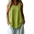thumbnail image 6 of Linen Tank Tops For Women Plus Size Linen Tops Cute Linen Tops For Women Natural Fiber Clothing For Women Tops To Wear With Wide Leg Pants For Women Summer Sleeveless Tops For Women, 6 of 9