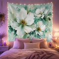 thumbnail image 2 of White Magnolia Watercolor Tapestry Wall Hanging, 2 of 7
