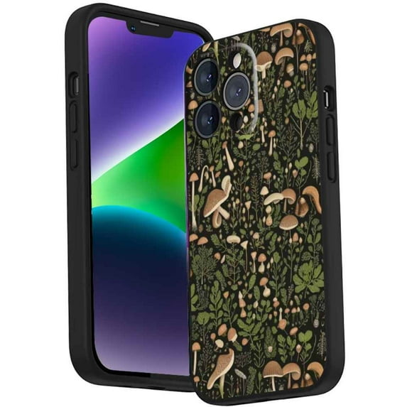 Gothic-dark-Fantasy-Forest-Woodland-plant-15 Phone Case, Degined for iPhone 14 Pro Case Men Women, Flexible Silicone Shockproof Case for iPhone 14 Pro