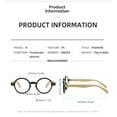 thumbnail image 3 of Blue 42mm Retro Round Reading Glasses 2.5 for Men Harry Potter Women Bamboo Print Wood Grain Readers +2.50, 3 of 5