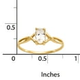 thumbnail image 2 of Primal Gold 14 Karat Yellow Gold White Topaz Birthstone Ring, 2 of 4