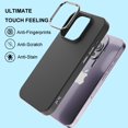 thumbnail image 5 of Phone Case Compatible with iPhone 13 & iPhone 14, Black Case Anti-Fingerprint Protective Bumper Matte Cover for 6.1 Inch, 5 of 12