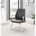 thumbnail image 2 of Scranton & Co Black Fabric Visitor Chair with Chrome Sled Base, 2 of 19