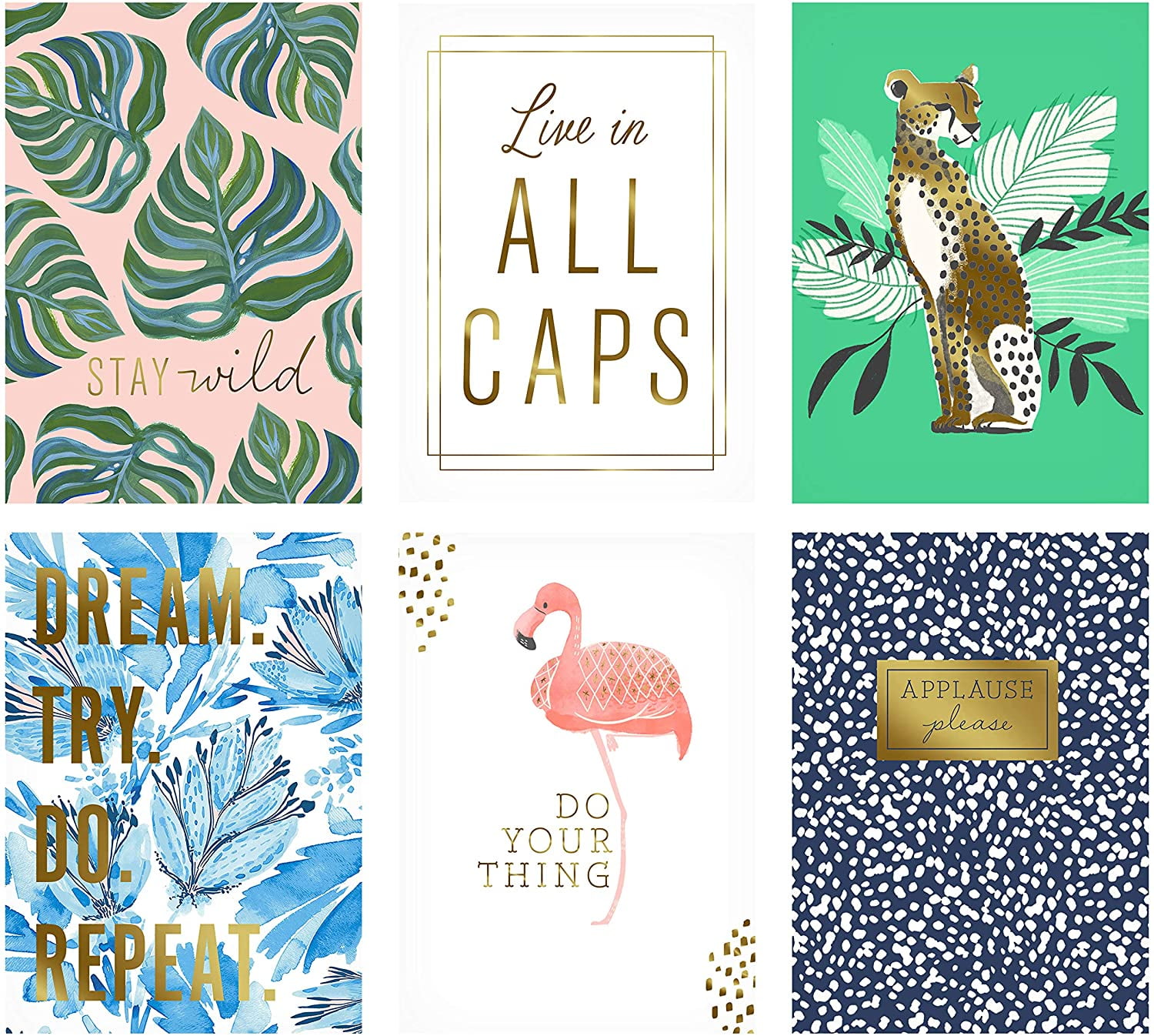 hallmark framable postcards colorful prints 6 flat panel