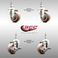 thumbnail image 2 of 3 Inch 316SS High Temp Glass Filled Nylon ½ Inch Stem Caster Set 2 Brakes SCC, 2 of 2