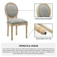thumbnail image 3 of King Louis Back Side Chair Set of 4 Upholstered Linen Dining Room Chairs French Country Dining Chairs, Light gray, 3 of 9