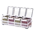 thumbnail image 2 of Billuyoard Cajas organizadoras de condimentos de 4 piezas, contenedor de condimentos con sello antideslizante transparente con suministros de organización Organizadores de utensilios de cocina Billuyoard HA009019-00B, 2 of 6
