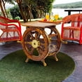 thumbnail image 4 of Nagina International Wooden Hand Crafted Ship Wheel Table Home Decor (16 Inches), 4 of 7