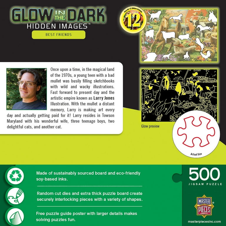 MasterPieces Farm Puzzle 500 Piece Glow in the Dark Hidden Images